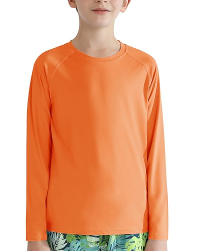 Valcatch - Valcatch Garçons Filles Chemises Écran Solaire À Manches Longues Natation Rash Guard Enfants Adolescent Pêche Chemise De Randonnée Séchage Rapide Athlétique Active T-Shirt Running Gym Workout Tops