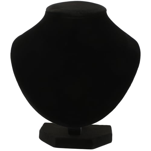 HORIALENCE Velvet Necklace Display Stand Organizer Black Cotton Lining, Jewelry Bust Display for Necklaces and Pendants, 3d Jewelry Holder Suitable for Retail and Home Showcases