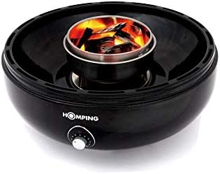 Miniatura 3 de Homping Grill. Parrilla de barbacoa a carbón portable. Produce menos humo. Tiene ventilador eléctrico para el control del aire y el calor. Parrilla