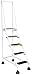 Vestil LAD-5-W Steel Spring Loaded Roll Ladder, 16" Wide x 11" Depth, 300 lb. Capacity, 5 Rubber Steps, White