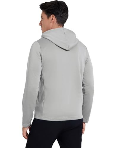 Men's Hoodie Golf Fleece Hooded Sweatshirts Long Sleeve UPF 50+ Dry Fit Lightweight Hoodie Pullover with Pocket4