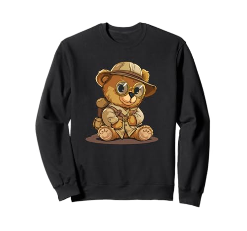 Oso de peluche arqueólogo genial para amantes de los disfraces Sudadera
