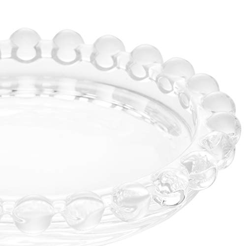 Wolff Pearl Conjunto de Pratos de Cristal 4 Peças, Transparente, 10 cm
