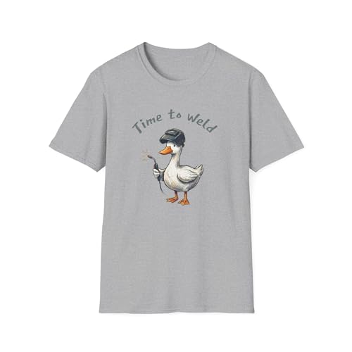 T-shirt Time to Weld avec message humoristique pour surprendre un artisan