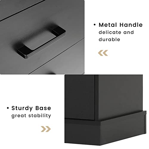 Hasuit 6 Drawer Double Dresser, Wood Storage Tower Clothes Organizer, Wide Chest Of 6 Drawers, Large Storage Cabinet, Black Dresser For Bedroom, Hallway, Entryway #TOP7