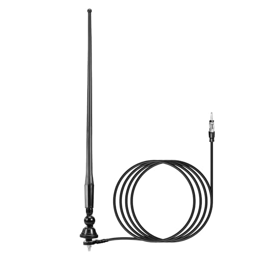 SZSAUTO Marine Radio Antenna, 16 Inch Waterproof Flexible Rubber Boat Antenna Marine AM FM Stereo Antennas Replacement Mast for Boat Car Truck RV Motorhome ATV UTV Tractor Motorcycle Yacht