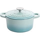 Crock-Pot Artisan Round Enameled Cast Iron Dutch Oven, 7-Quart, Aqua