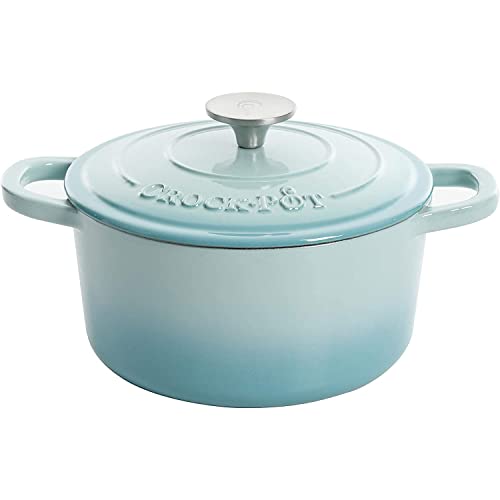 Image of Crock-Pot Artisan Round Enameled Cast Iron Dutch Oven, 7-Quart, Blush Pink