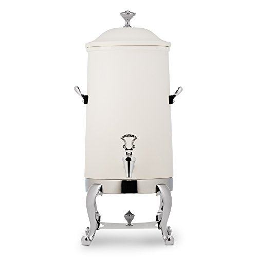 Bon Chef 49003C-Bianco Roman Insulated Coffee Urn with Chrome Trim, Bianco Finish, White