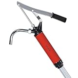 Lever Action Barrel Pump, 10 oz Per Stroke Barrel Hand Pump with Telescoping Suction Tube Fits 5 to 55 Gallon Drums, Ideal For Transfer Motor Oil, Kerosene, Diesel, lubricants & More