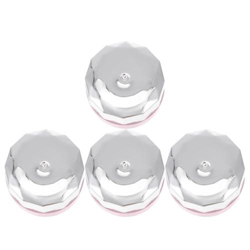 MUSISALY 4 Frascos Mini de Plástico para Esmalte de Uñas Envases Vacíos para Gel y Pegamento Tamaño Pequeño Tapa Roscada Hermética Reutilizables para Cosméticos y Muestras de Belleza
