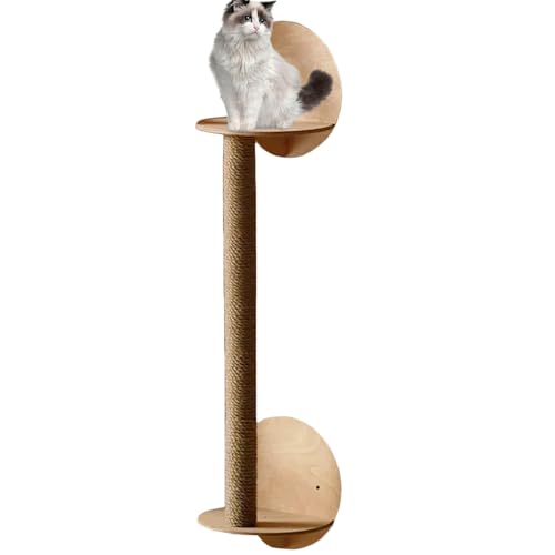 Rascador de pared para gato con estante y sisal 120 cm miniatura 1