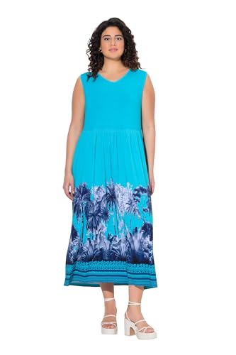 Robe en jersey à motif palmes pour femme coupe confort fluide multicolore
