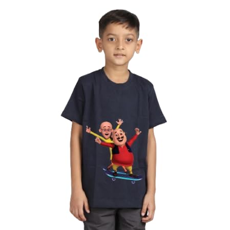 J9D Cartoon Boy's Regular Fit T-Shirt| Boy's Cotton Printed Round Neck T-Shirt | Hip Hop Casual T-Shirt