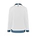 Juebong Trendy Long Sleeve Shirts for Women Denim Collar Patchwork Stitching Sweatshirt Casual Christmas Pullover Womens Tops Dressy Fashion 2025 Clothing with Jean Accents Sweatshirts Solid Color