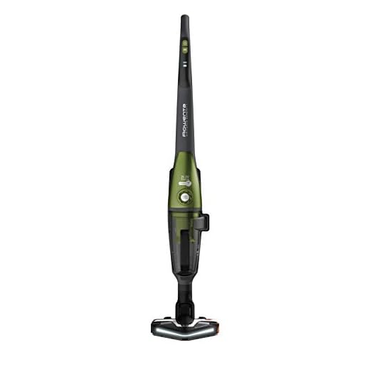 Rowenta Air Force Serenity Aspirateur Sans Fil Autonomie 70 min Efficace Même Dans Les Coins Le Plus Silencieux de Rowenta Facile à Vider et à Transporter Tient Debout Seul RH9172WO Gris et Vert