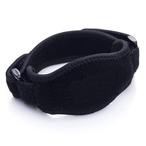Image of DIALDRCARE Neoprene Elbow Brace For Tendonitis Pain Relief, Forearm Pain, Physical Therapy-Adjustable Elbow Strap Support With Compression Pad (Black) (1)