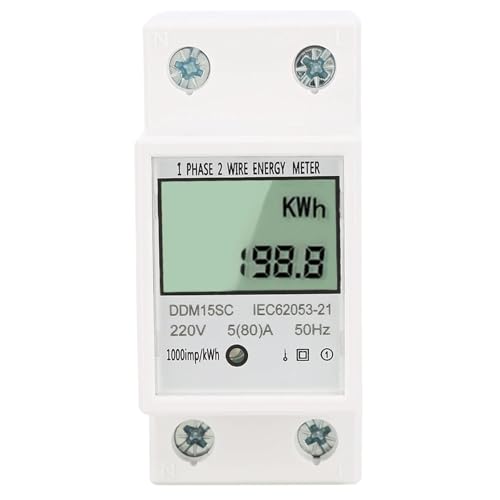 Compteur d'énergie électronique KWh monophasé Din Rail 5-80A