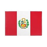 Juego de 6 manteles individuales para mesa de comedor, diseño de bandera WHJSHOP de Perú, hotel, banquete familiar