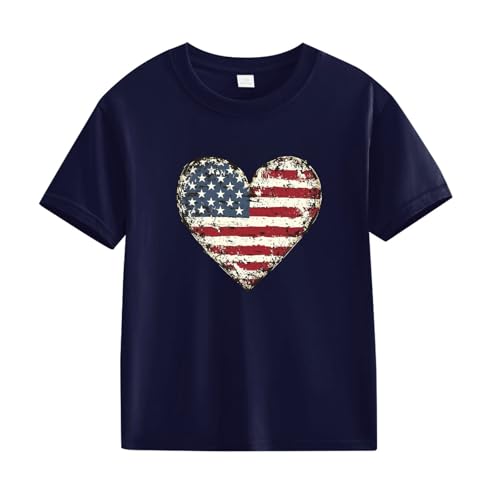 Kids Short Sleeve T-Shirt 4th of July Patriotic Tees American Flag Tops for Teen Toddler Girls Boys Cute Crewneck Tops3