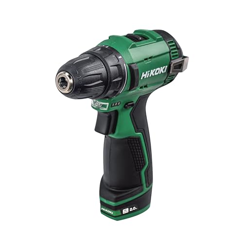 Image of HIKOKI DS12DE - Cordless Driver Drill, 12V With 10mm Keyless Drill Chuck, 2 Speed Gear, 30 Nm Tightening Torque, Built-In Led Light, 1 Kg, 2 Batteries, Charger & Carry Case Included