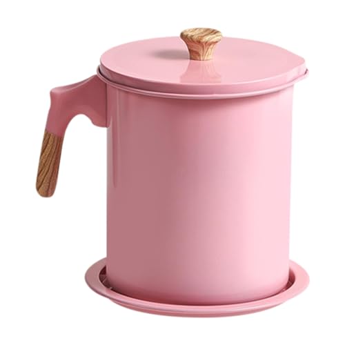 1.4L Contenitore Grasso Contenitore Olio Da Cucina Usato Colino In Acciaio Inox Per Grasso Di Pancetta Con Becco Versatore Barattolo Di Stoccaggio Filtro Separatore