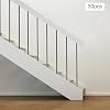 30 Pack Wrought Iron Balusters, Staircase Decorative Metal Balusters, 5/8in Deck Balusters Iron, Staircase Baluster for Staircases, Gardens, Balconies(30 Straight Balusters)