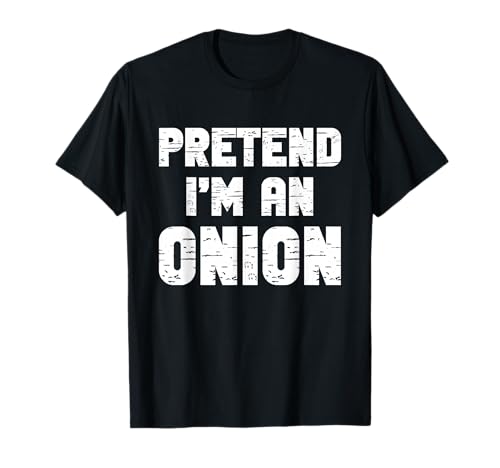 Halloween Pretend I'm A Onion Costume Funny Lazy Adult Kids T-Shirt