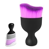 Car Interior Cleaning Brush Car Duster Interior with Ultra Soft Bristles Auto Detailing Brushes Dusting Car Accessories for Dashboard, AC Vents, Leather, Scratch-Free (Double Purple)
