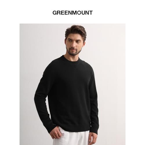GreenMount Cashmere Sweaters for Men Essential Base Crewneck Long Sleeve Pullover Sweater2