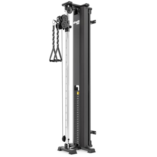 VirtuFit PL100 Single Pulley Station Kabelzugstation für Krafttraining 75 kg Gewichtsstapel Höhenverstellbar Robuste Stahlkonstruktion