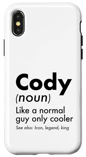 Cody Like A Normal Guy Only Cooler Legend King �t�@�[�X�g�l�[�� �X�}�z�P�[�X iPhone X/XS �p