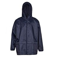Style It Up Unisex Kids Boy Girl Waterproof Plain RainCoat Mac Kagoul Jacket Hooded Cagoul