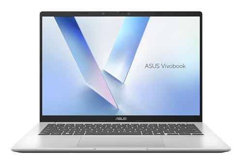 ASUS Vivobook 14 F1407QA-LY106W - Ordenador Portátil WUXGA (Snapdragon X1-26-100, 16GB RAM, 512GB SSD, Qualcomm Adreno GPU, Windows 11 Home) Plata Fría - Teclado QWERTY español