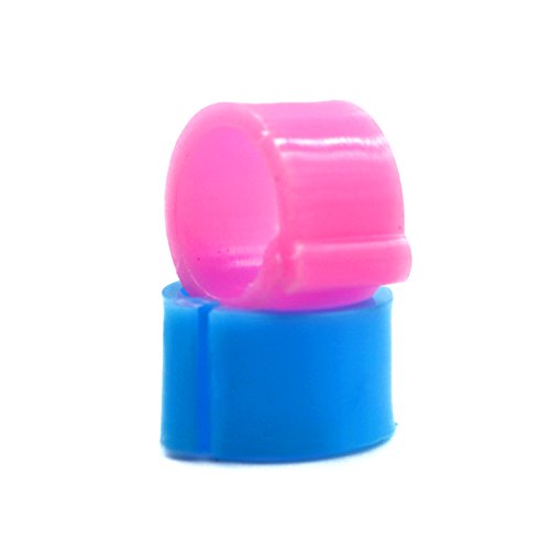 100 Stück Blanko Vogeltauben-Beinbänder, 8 mm, Beinringe, Wachtel-Clips (gemischte Farben)