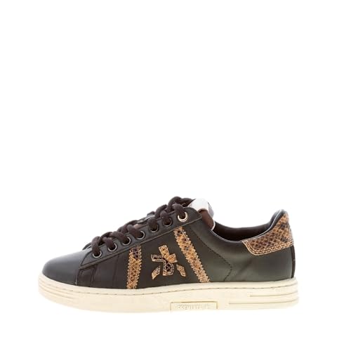 Prezzo di listino Euro: 210 PREMIATA Donna Sneaker RUSSELD 6505 in Pelle Nero più Stampa Pitone Color Nero Size 37