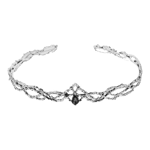 OSALADI クラウン:妖精の王冠ヘッドバンド - ラインストーンレディースティアラ(ブライダルコスプレパーティー用) - キラキラ輝くヘアジュエリー - 誕生日のヘッドドレス