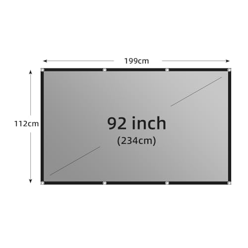 Écran de projection 16:9 gris anti-lumière intérieur avec bordure noire à trous - 2