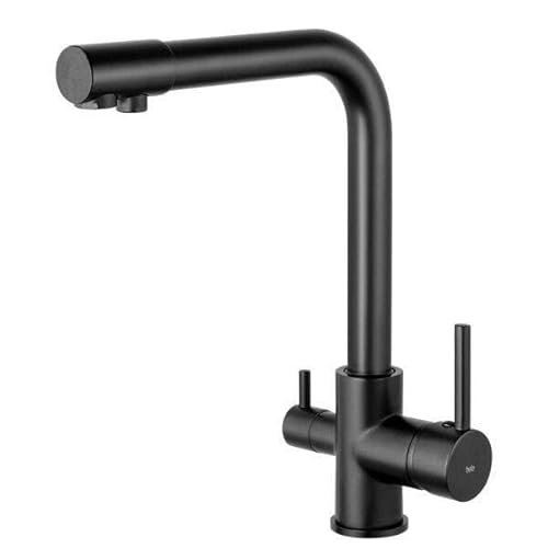 Torneira para Cozinha Giratória de Filtro Monocomando 32x25cm Ubatuba Bela Metais Preta