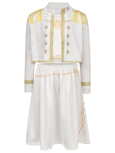 Kids Girls 3Pcs Concert Popular Singer Fashion Print Outfits Long Sleeve Outerwear and Vest with Bottoms3