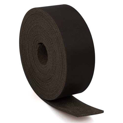 ABIDISO Leather Strap, 2mm Full Grain Crazy Horse, 1"x72.5", Black Coffee