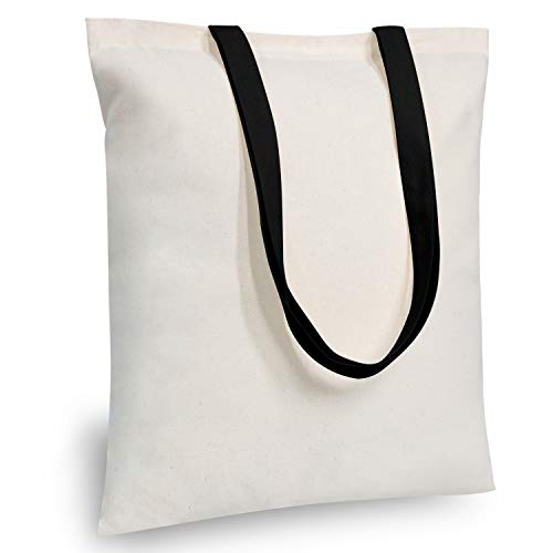 Image of TOPDesign 12-Pack Economical Cotton Tote Bag, Lightweight Medium Reusable Grocery Shopping Cloth Bags, Suitable for DIY, Advertising, Promotion, Gift, Activity