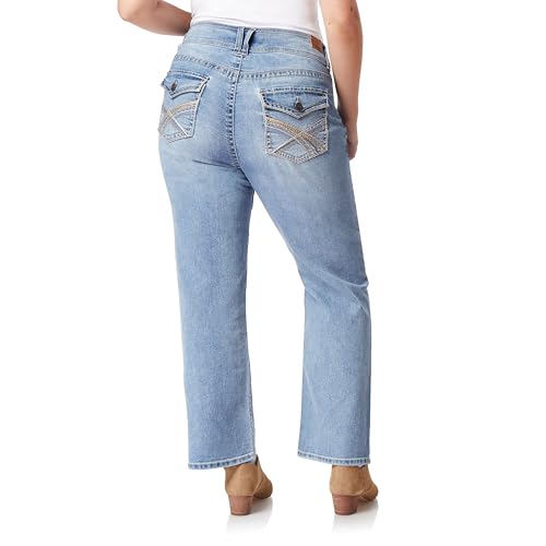 Image of WallFlower Luscious Curvy Bootcut Jeans for Women, Mid-Rise Insta Stretch Denim, Size-Inclusive Juniors Jeans