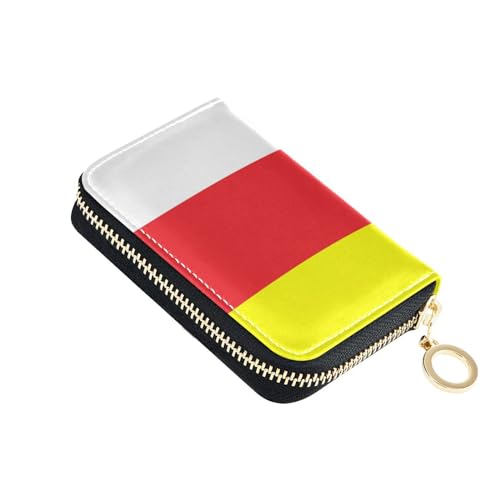 BGXW North Ossetia–alania Flag RFID Credit Card Holder Wallets for Women, Leather Zipper Card Case Accordion Wallet for Women Girls