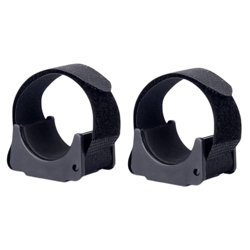 kowaku Flashlight Mounting Bracket Torch Mounting Bracket Portable Rubber Black Professional Versatile Accessories Flashlight Holder, 2 Piece