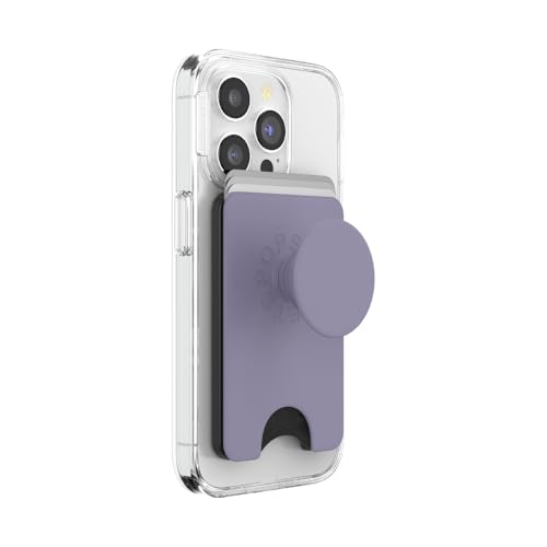 PopSockets Cartera para teléfono con Agarre expandible y Anillo Adaptador para MagSafe, Soporte para Tarjetas de teléfono, Compatible con Carga inalámbrica, Cartera Compatible con MagSafe - Dusk