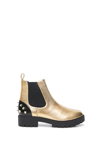 Chaussures de motard dorées Desigual avec boucles et semelle crantée