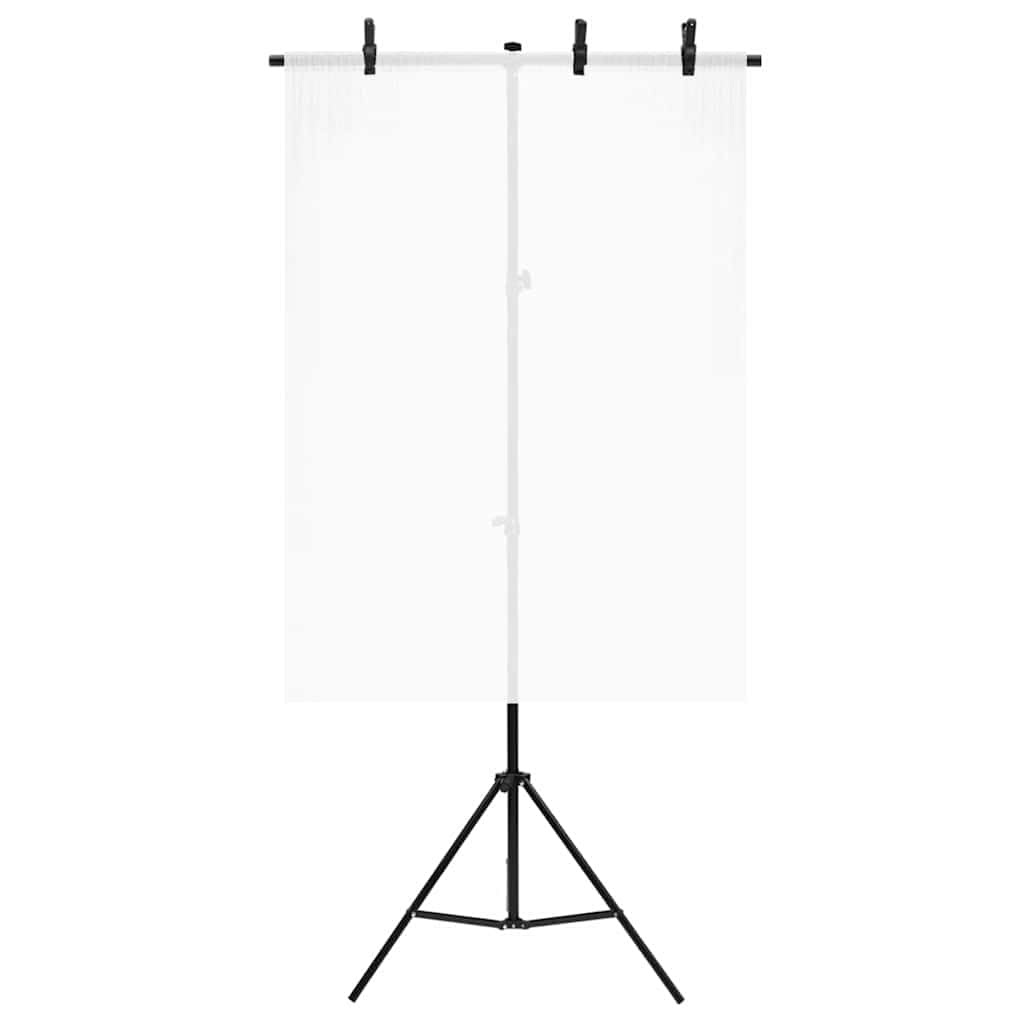 Soporte de fondo en forma de T negro 91x60x(70-200) cm