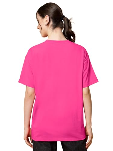 Image of LEOTUDE Women's cotton Oversized Fit Oversized Half Sleeve Tshirt, Round Neck Longline Drop Shoulder Solid T-Shirt