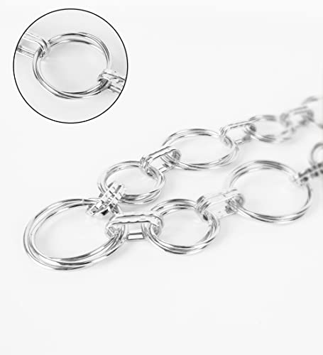 Goclothod Womens Metal Chain Dress Belt Skinny Waist Belt Golden Silver Waistband4